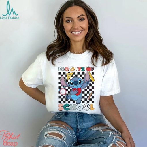 Cute stitch 100 days of school 2024 shirt