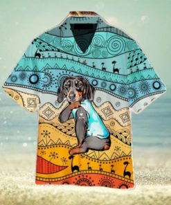 Dachshund Dog Loves Mom Polynesian Hawaiian Shirt Aloha For Men And Women