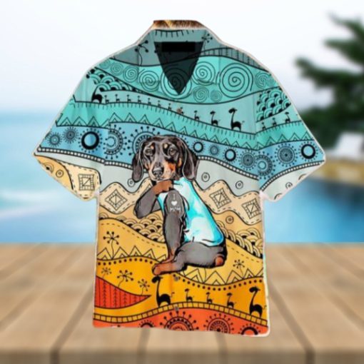 Dachshund Dog Loves Mom Polynesian Hawaiian Shirt Aloha For Men And Women