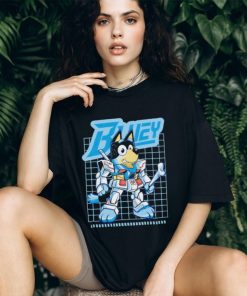 Dad’s Gundam Bandit Heeler in a mecha mobile suit shirt