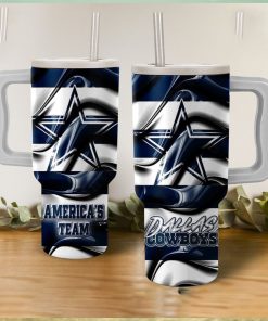 Dallas Cowboys America’s Team Wavy Pattern Tumbler With Handle