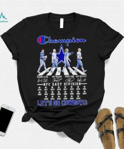 Dallas Cowboys Champion Abbey Road NFC East Division 2023 let’s go Cowboys signatures shirt