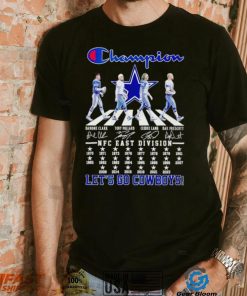 Dallas Cowboys Champion Abbey Road NFC East Division 2023 let’s go Cowboys signatures shirt