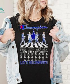 Dallas Cowboys Champion Abbey Road NFC East Division 2023 let’s go Cowboys signatures shirt
