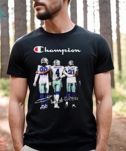 Dallas Cowboys Champion Ceedee Lamb Dak Prescott And Ezekiel Elliott Signatures Shirt