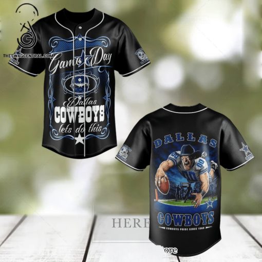 Dallas Cowboys Classic All Over Printed Baseball Jersey