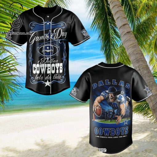 Dallas Cowboys Classic All Over Printed Baseball Jersey