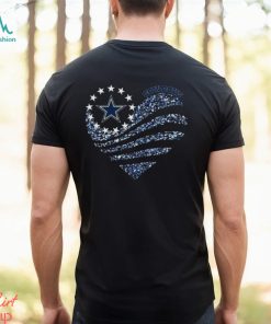 Dallas Cowboys Glitter Blue Heart T Shirt