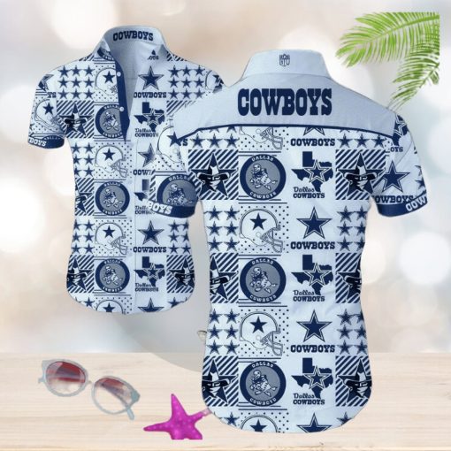 Dallas Cowboys Hawaiian Shirt Summer Button Up Gift For Fans NFL