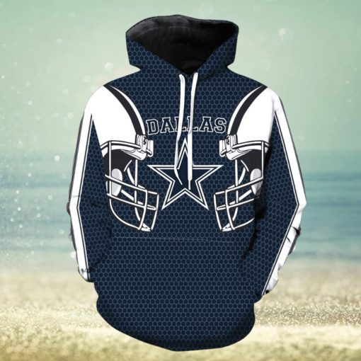 Dallas Cowboys Hoodie 3D Zipper Hoodie Pullover Football Hoodie