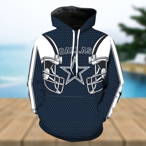 Dallas Cowboys Hoodie 3D Zipper Hoodie Pullover Football Hoodie