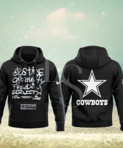 Dallas Cowboys NFL Justice Opportunity Equity Freedom Hoodie 3D
