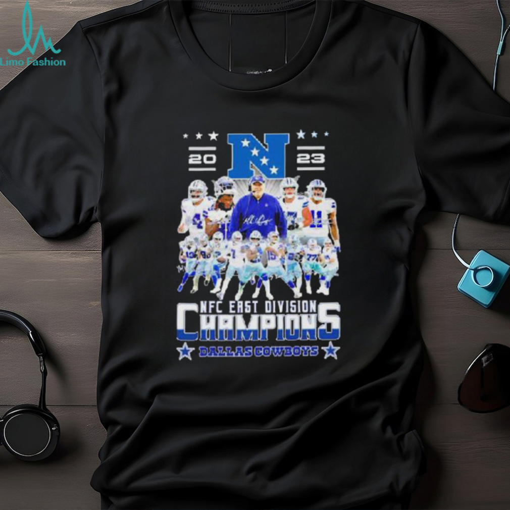 Dallas Cowboys Players 2023 Nfc East Division Champions Signatures Shirt Dallas Cowboys Players 2023 Nfc East Division Champions Signatures Shirt