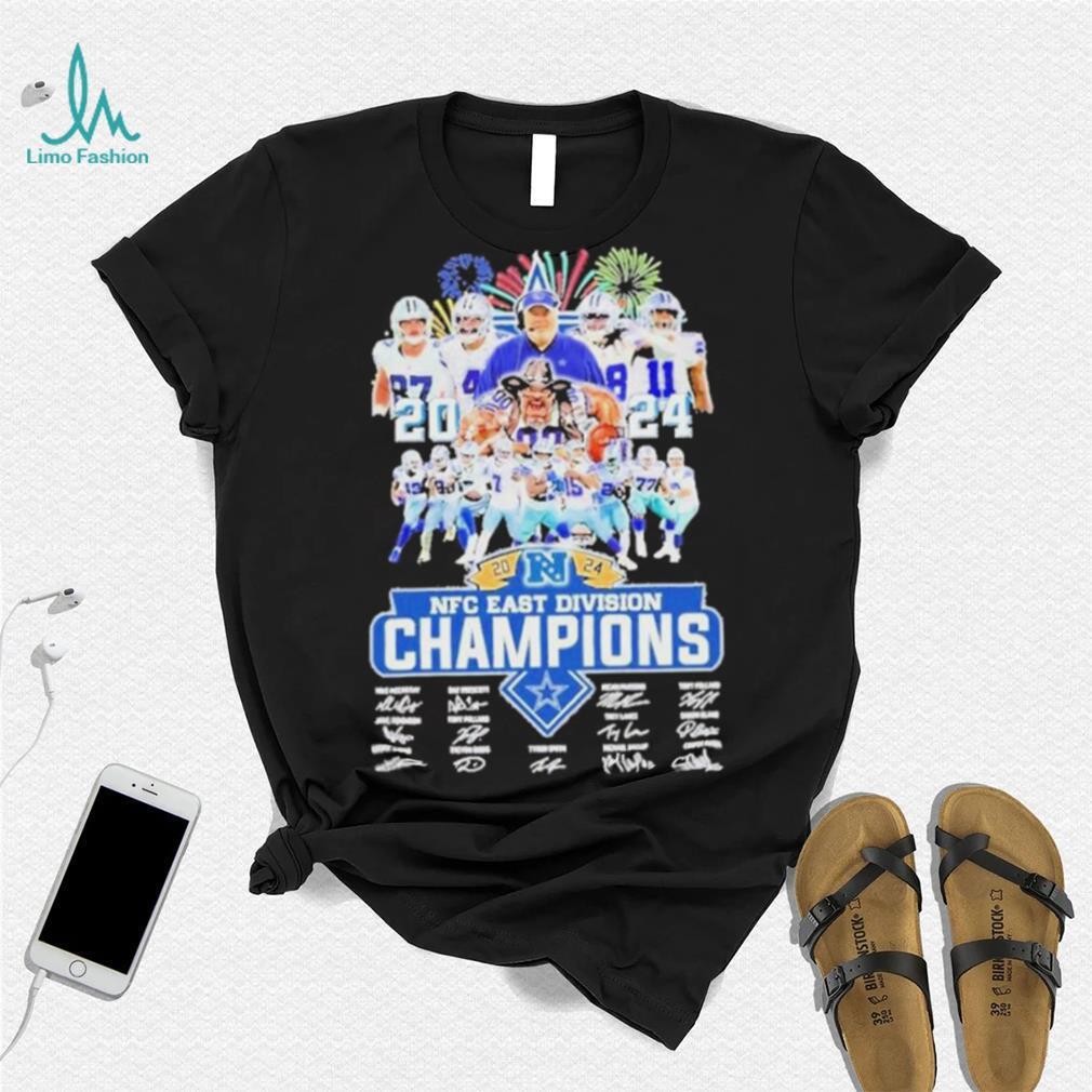 Dallas Cowboys Team player 2024 NFC East Division Champions signature Shirt Dallas Cowboys Team player 2024 NFC East Division Champions signature Shirt