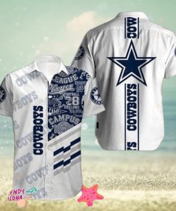 Dallas Cowboys Themed Tropical Hawaiian Shirt Classic Sports Style