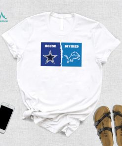 Dallas Cowboys vs Detroit Lions football house divided logo 2024 shirt