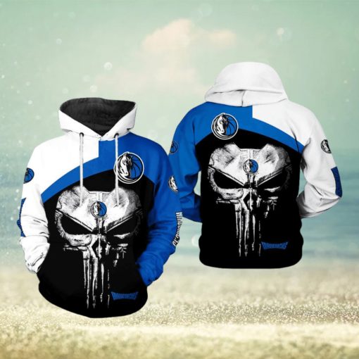 Dallas Mavericks NBA Skull Punisher Team 3D Printed Hoodie