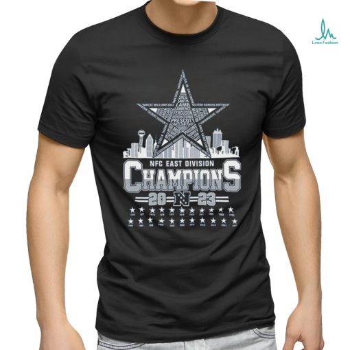 Dallas cowboys name team city nfc east division champions 2023 shirts
