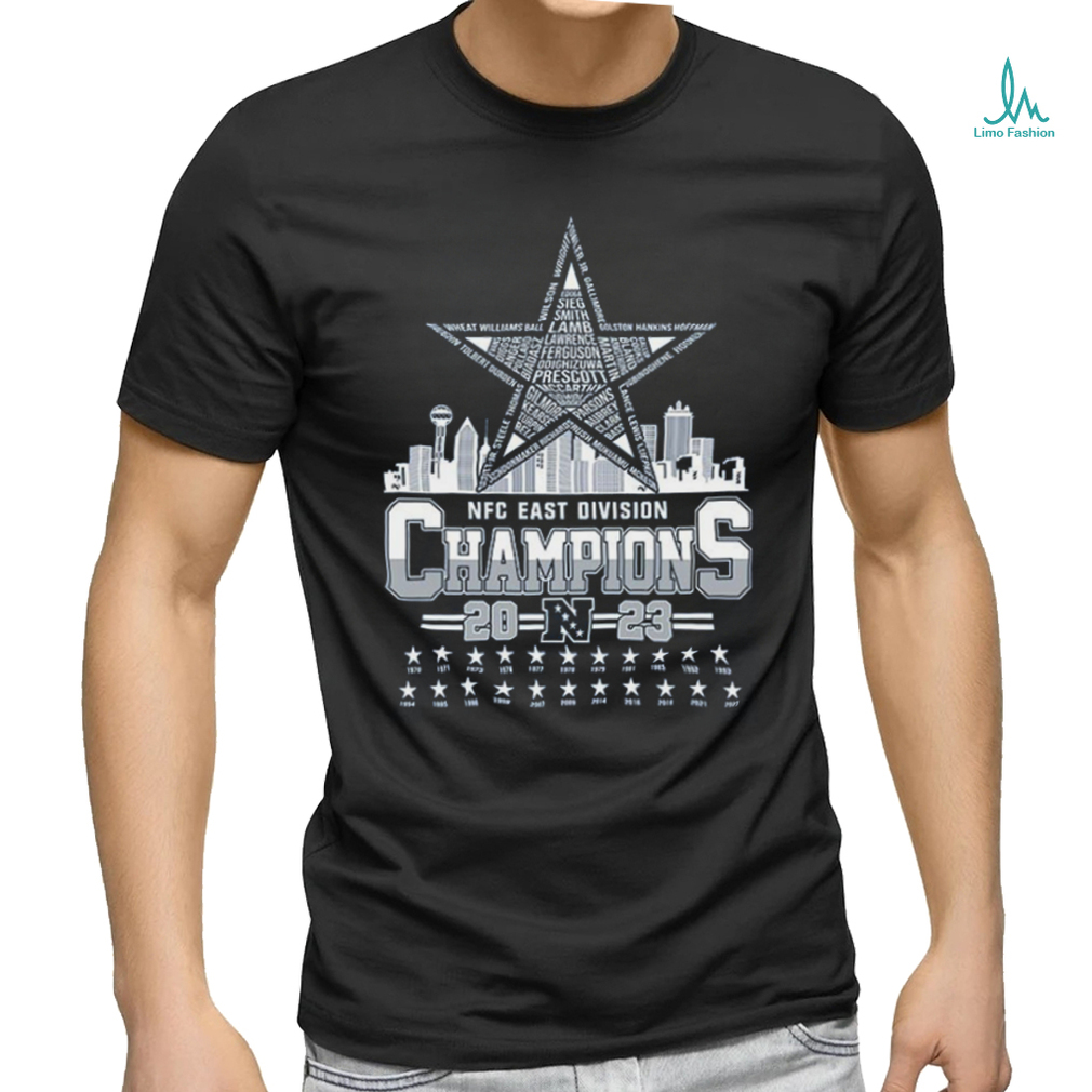 Dallas cowboys name team city nfc east division champions 2023 shirts Dallas cowboys name team city nfc east division champions 2023 shirts