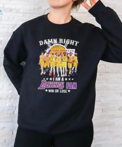 Damn Right I Am A Lakers Fan Win Or Lose 2024 Signatures Shirt, hoodie, sweater, long sleeve and tank top Damn Right I Am A Lakers Fan Win Or Lose 2024 Signatures Shirt