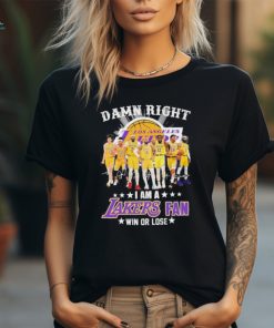 Damn Right I Am A Lakers Fan Win Or Lose 2024 Signatures Shirt, hoodie, sweater, long sleeve and tank top Damn Right I Am A Lakers Fan Win Or Lose 2024 Signatures Shirt