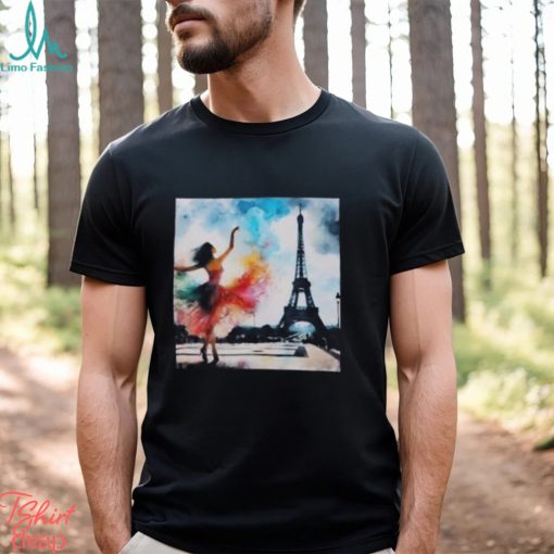 Dancer In Front Of The Eiffel Tower Classic T Shirt