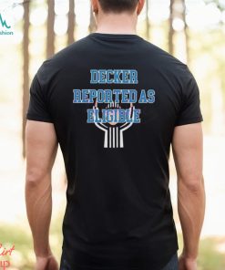 Decker Reported As Eligible Football Shirt