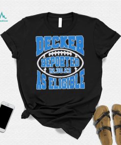 Decker Reported As Eligible Lions Fans Lions 2023 Shirt
