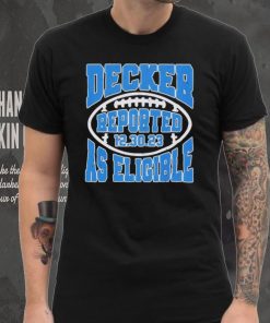 Decker Reported As Eligible Lions Fans Lions 2023 Shirt