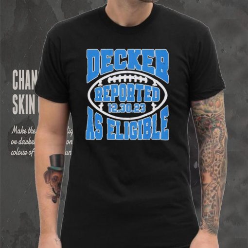 Decker Reported As Eligible Lions Fans Lions 2023 Shirt