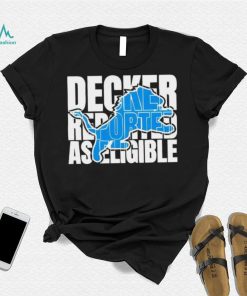 Decker reported as eligible Detroit Lions logo shirt