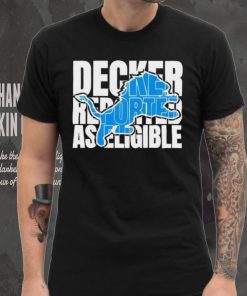 Decker reported as eligible Detroit Lions logo shirt