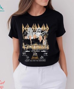 Def Leppard 47 Years Anniversary 1977 2024 Thank You For The Memories Signatures Shirt