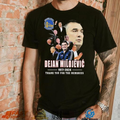 Dejan Milojevic Golden State Warriors 1977 2024 Thank You For The Memories Signature Shirt