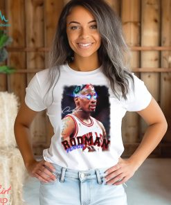 Dennis Rodman electric eye player Chicago Bulls NBA signature shirt