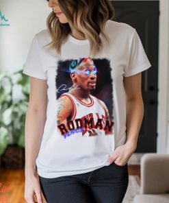 Dennis Rodman electric eye player Chicago Bulls NBA signature shirt