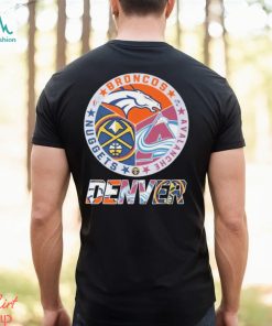 Denver Broncos Colorado Avalanche Denver Nuggets Logo Tee Shirt