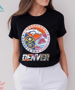 Denver Broncos Colorado Avalanche Denver Nuggets Logo Tee Shirt