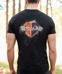 Denver Broncos Colorado Avalanche Inside My Heart Logo Shirt