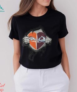 Denver Broncos Colorado Avalanche Inside My Heart Logo Shirt