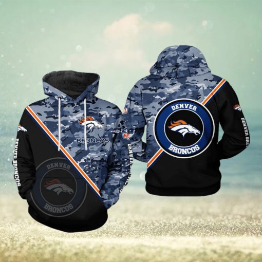 Denver Broncos NFL Camo Team 3D Printed Hoodie