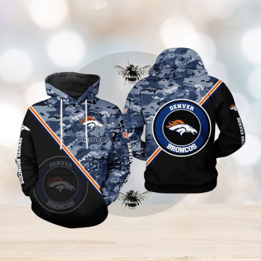 Denver Broncos NFL Camo Team 3D Printed Hoodie