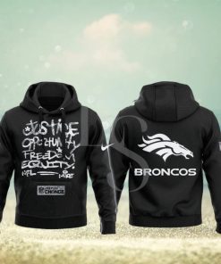 Denver Broncos NFL Justice Opportunity Equity Freedom Hoodie 3D