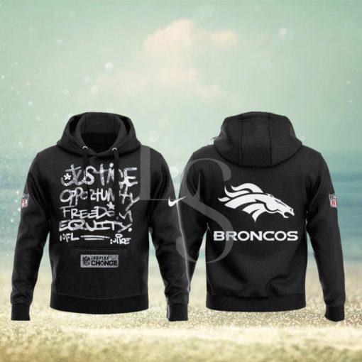 Denver Broncos NFL Justice Opportunity Equity Freedom Hoodie 3D