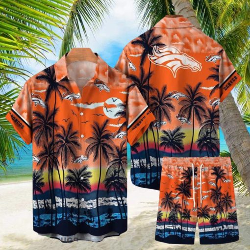 Denver Broncos NFL SAS Tropical Pattern Hawaiian Shirt And Short For Men Women Gift Summer beach