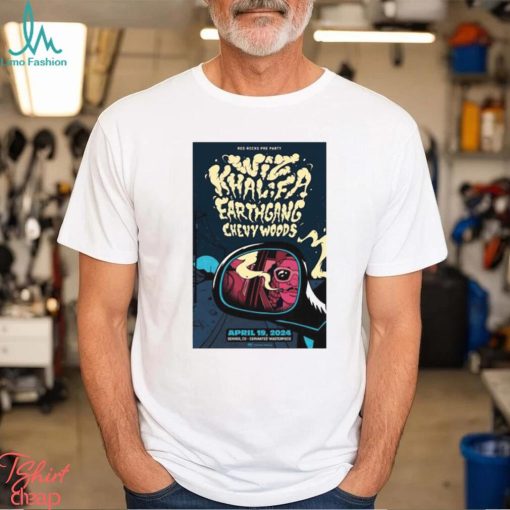 Denver, CO April 19, 2024 Wiz Khalifa Tour poster shirt