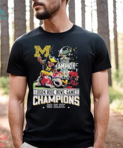 Design 2024 Rose Bowl Game Champions Go Blue Beat Alabama Crimson Tide T Shirt