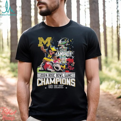 Design 2024 Rose Bowl Game Champions Go Blue Beat Alabama Crimson Tide T Shirt