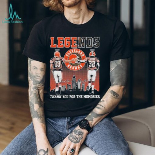 Design Browns Legends Frank Ryan Jim Brown Thank You For The Memories Shirt