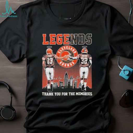 Design Browns Legends Frank Ryan Jim Brown Thank You For The Memories Shirt